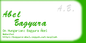 abel bagyura business card